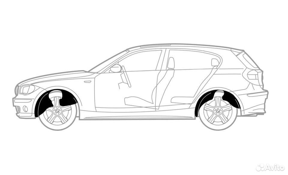 Подкрылки (задние) на Renault Logan (2014+)