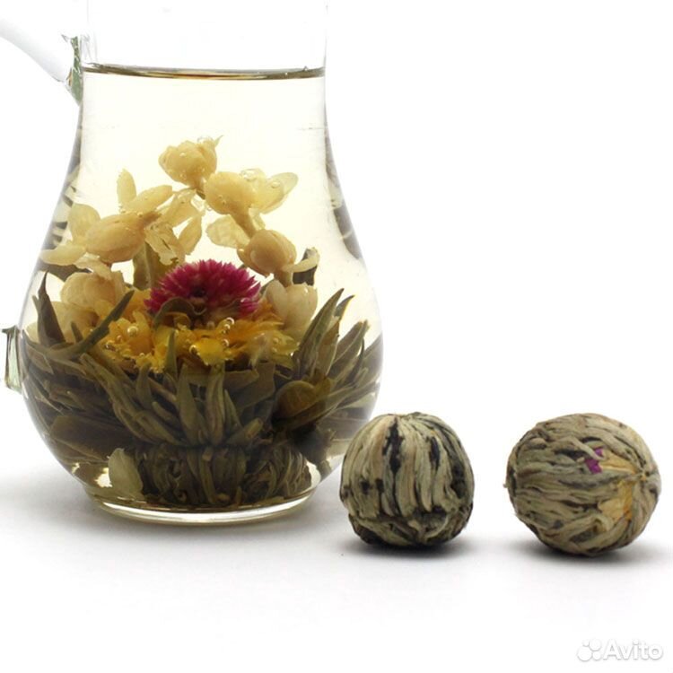 Связанный чай шар хуаличжи с жасмин, клевер, оранж купить на Зозу.ру - фотография № 1