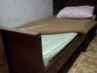 Кровать односпальная деревянная с матрасом объявление продам