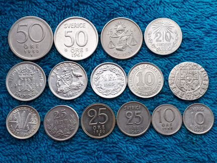 Монеты иностранные (мелкие номиналы серебро)