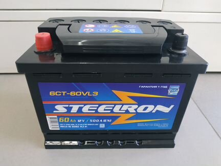 Аккумулятор steelron 60 а/ч (новый, гарантия)