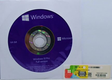 100 OEM Подлинные лицензии MS Windows 10 Pro