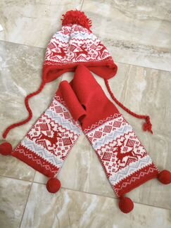 Зимний комплект - шапка и шарф