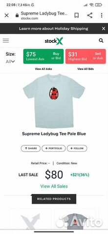 supreme ladybug tee