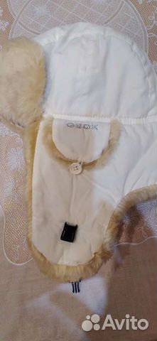 Шапка-ушанка geox,6-16лет,ещё хаки,зимняя,унисекс