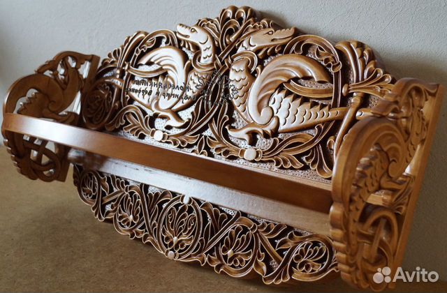 Полка для специй кухня резная