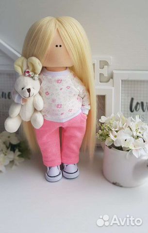 Интерьерная текстильная кукла