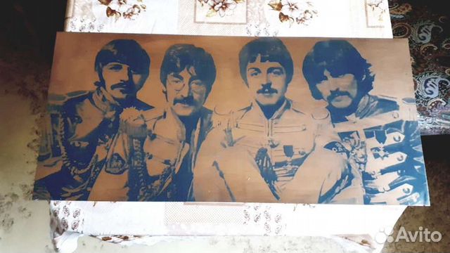 Фото на металле группы Beatles