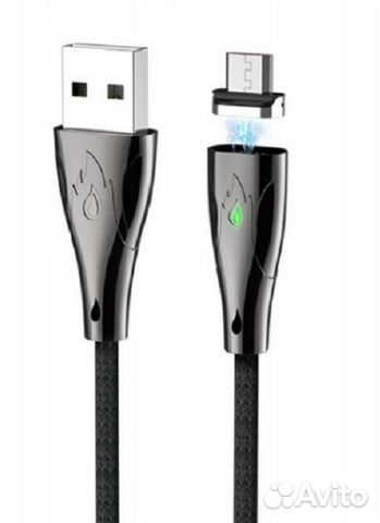 Кабель microUSB (3А) магнитный, нейлон (hoco U75)