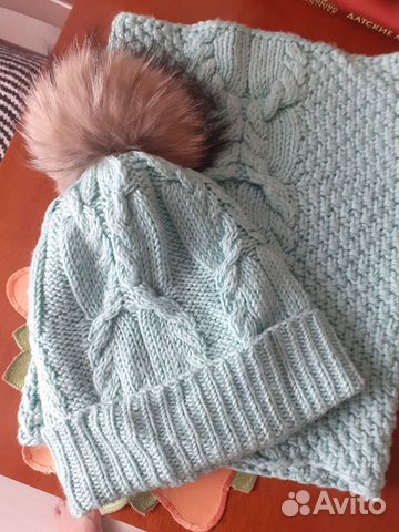 Шапка зимняя и снуд для девочки
