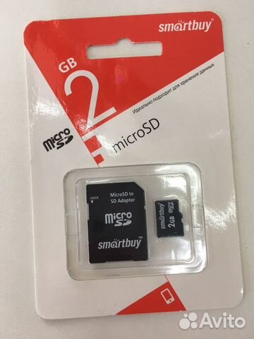 MicroSD, 2GB карта памяти Smartbuy