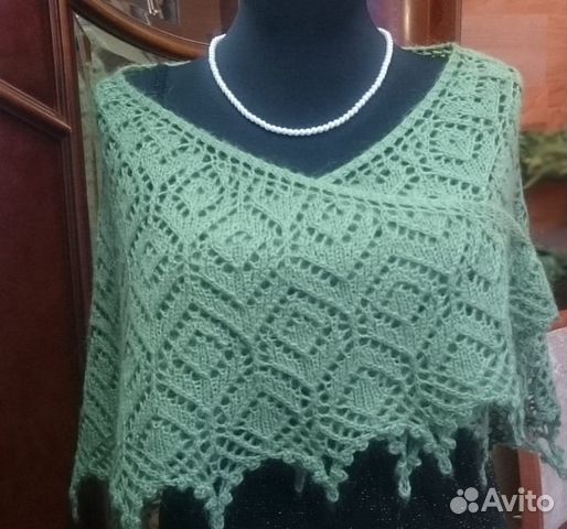 Шаль/шалетка ажурная небольшая новая