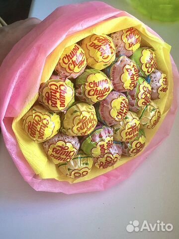Букеты из чупа-чупсов, kinder, конфет, мармелада