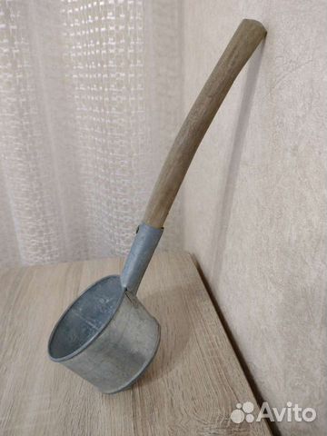 Ковш для бани с деревянной ручкой