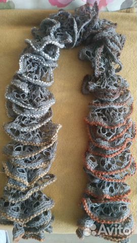 Шарф из ленточной пряжи