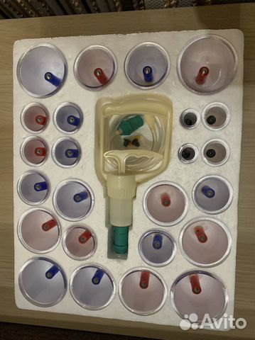 Вакуумные банки массажные с насосом набор 24 шт