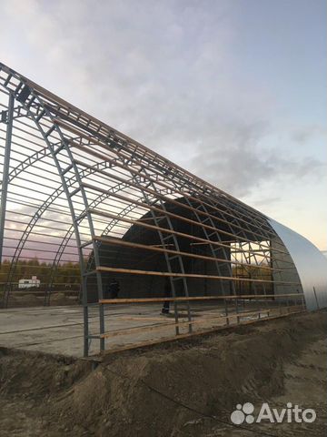 Каркас арочного ангара 15х7.5х30м