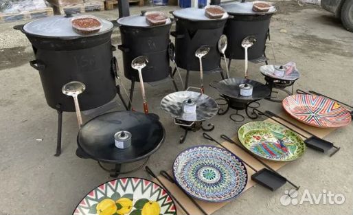 Комплект казан чугунный с печью Учаг