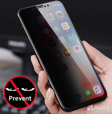 Стекло Антишпион для iPhone 6s/7/7P/8/X/11/12/13