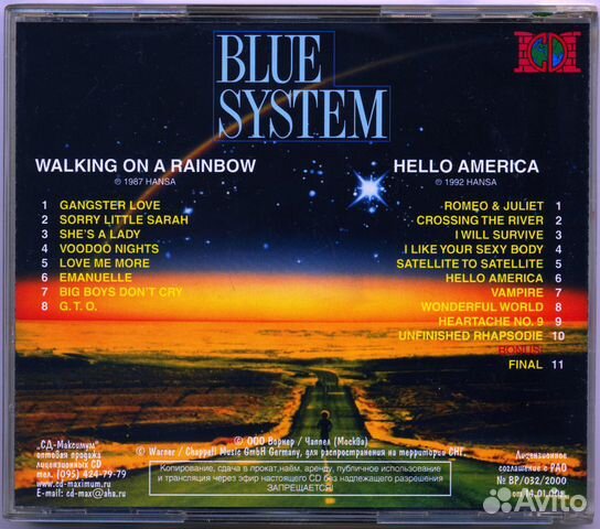 Blue System 1987 Walking On Rainbow Hello America