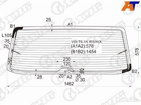 Стекло заднее volkswagen multivan
