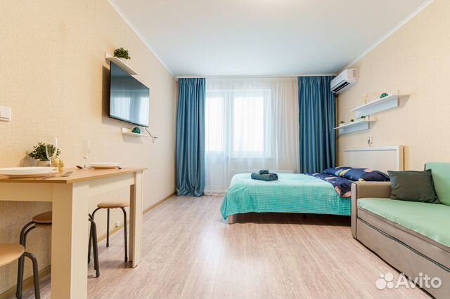 

Квартира-студия, 28 м², 2 кровати