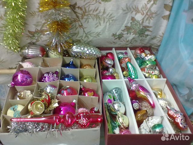 Раритетные стеклянные ёлочные игрушки