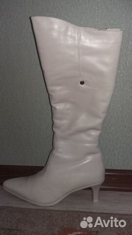 Кожаные зимние сапоги