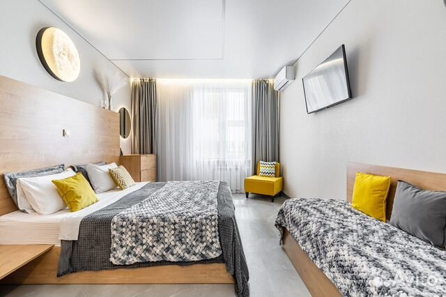 

1-к. квартира, 45 м², 3 кровати