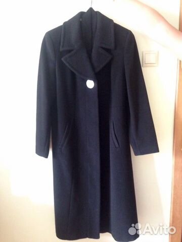 Пальто женское кашемировое,черное размер 44-46