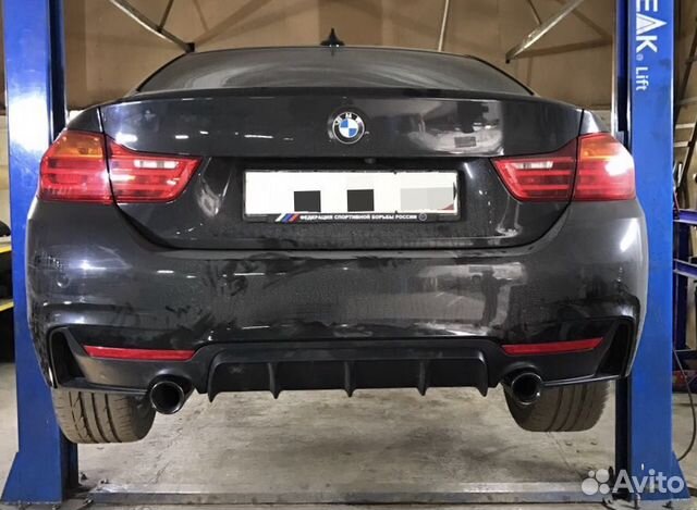 Диффузор юбка зад бампера BMW F32 F33 F36 Performa