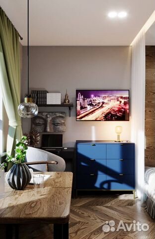 

Квартира-студия, 30 м², 1 кровать