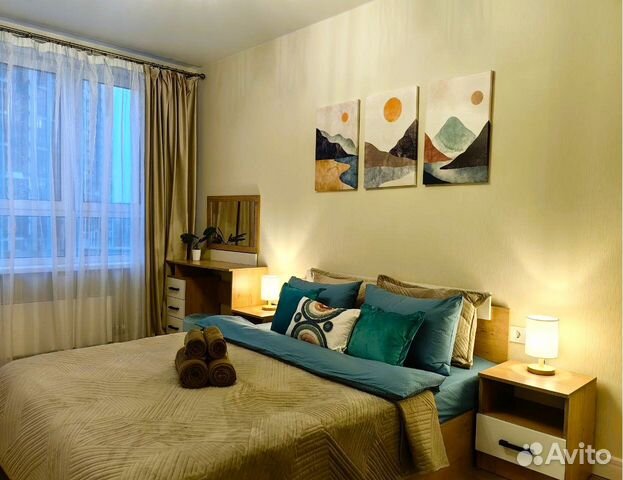 

1-к. квартира, 38 м², 2 кровати