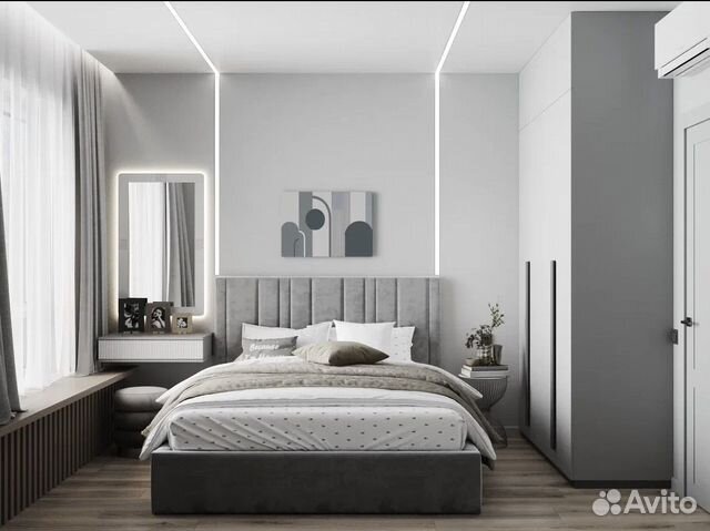 

1-к. квартира, 44 м², 2 кровати