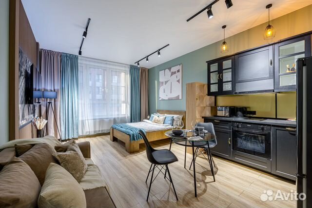 

Квартира-студия, 35 м², 2 кровати