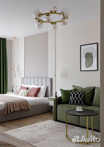 

Квартира-студия, 35 м², 2 кровати