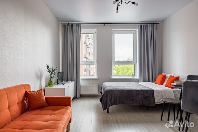 

Квартира-студия, 27 м², 2 кровати