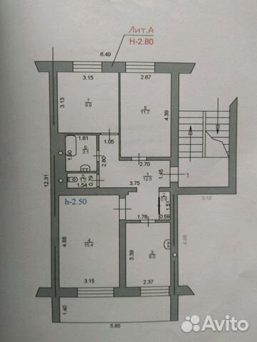 3-к квартира, 59 м², 2/2 эт.