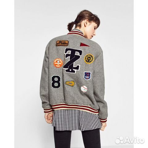 Новая Куртка zara, бомбер, серая Новая Куртка zara, бомбер, серая