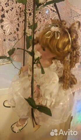 Коллекционная фарфоровая кукла ручной работы.Новая