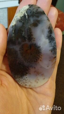 Моховой агат, 38 гр, спил отполированный Моховой агат, 38 гр, спил отполированный