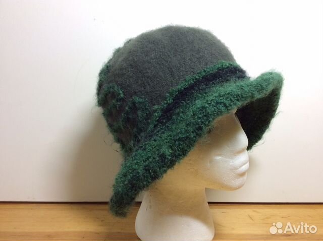 Шерстяная шляпка из валяной шерсти, 56-57, арт 141
