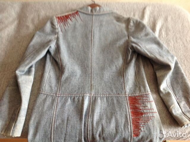 Пальто дизайнерское джинсовое biriukov S-M Пальто дизайнерское джинсовое biriukov S-M