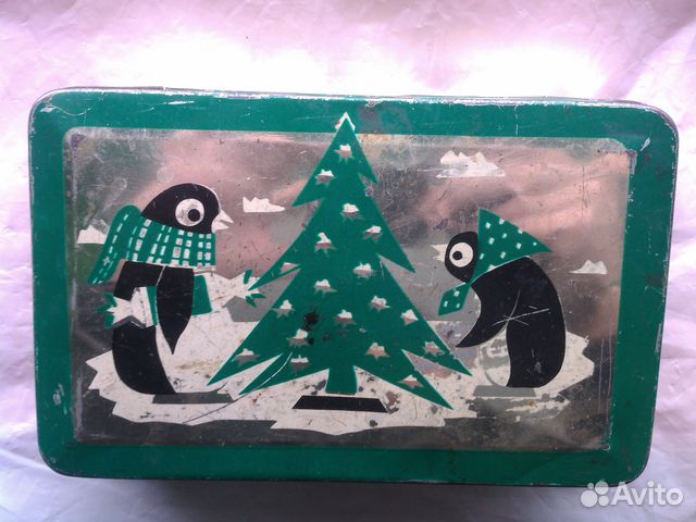 Конфетница Пингвин Елка Красный Октябрь СССР
