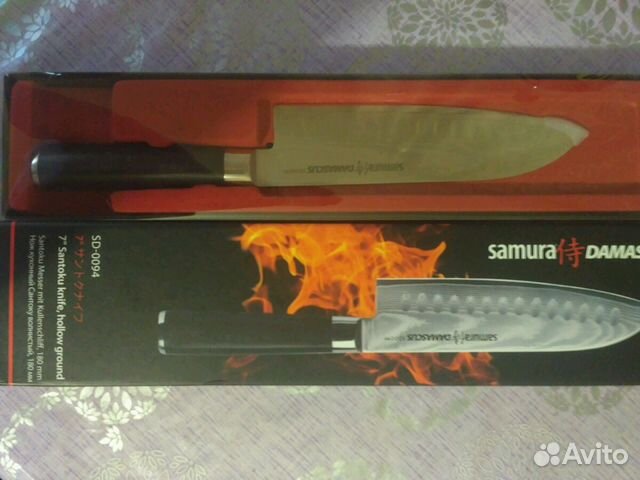 Нож Сантоку 0094 Samura Damascus Нож Сантоку 0094 Samura Damascus