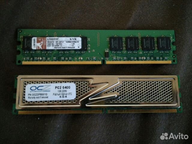 Оперативная память DDR2 1+1 гб
