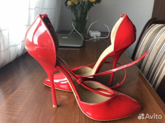 Туфли красные лакированные Giuseppe Zanotti новые