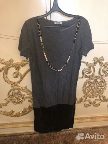 Серое платье Moschino Cheap Chic 42 оригинал Серое платье Moschino Cheap Chic 42 оригинал