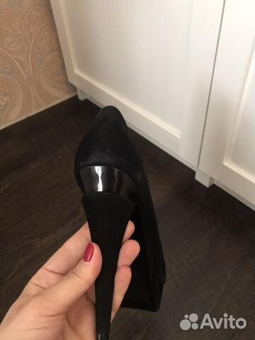 Туфли на каблуке из велюра Туфли на каблуке из велюра
