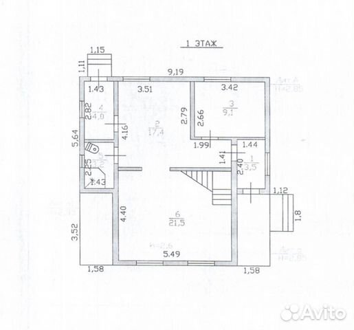 Дом 116 м² на участке 6 сот.